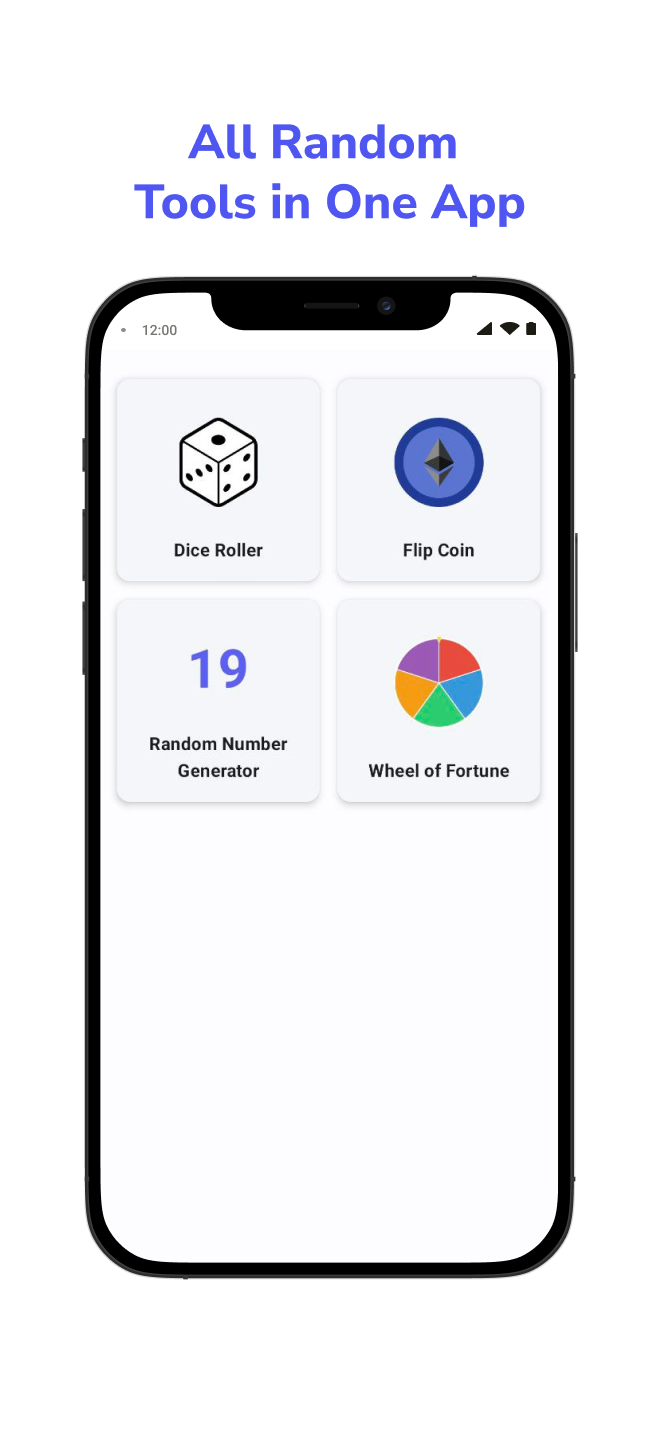 Pickly app screenshot - main screen